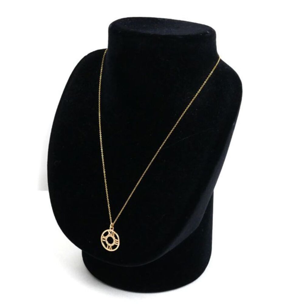 Pre Loved tiffany & co Atlas Pendant Roman Numerals Women Gold Necklaces - Picture 6 of 6